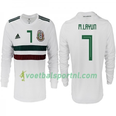 Mexico M. LAYUN 7 Uit Shirt WK voetbal 2018 L/S